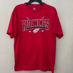 Mens NHL Detroit Red Wings Hockey Tshirt Red Large 42/44